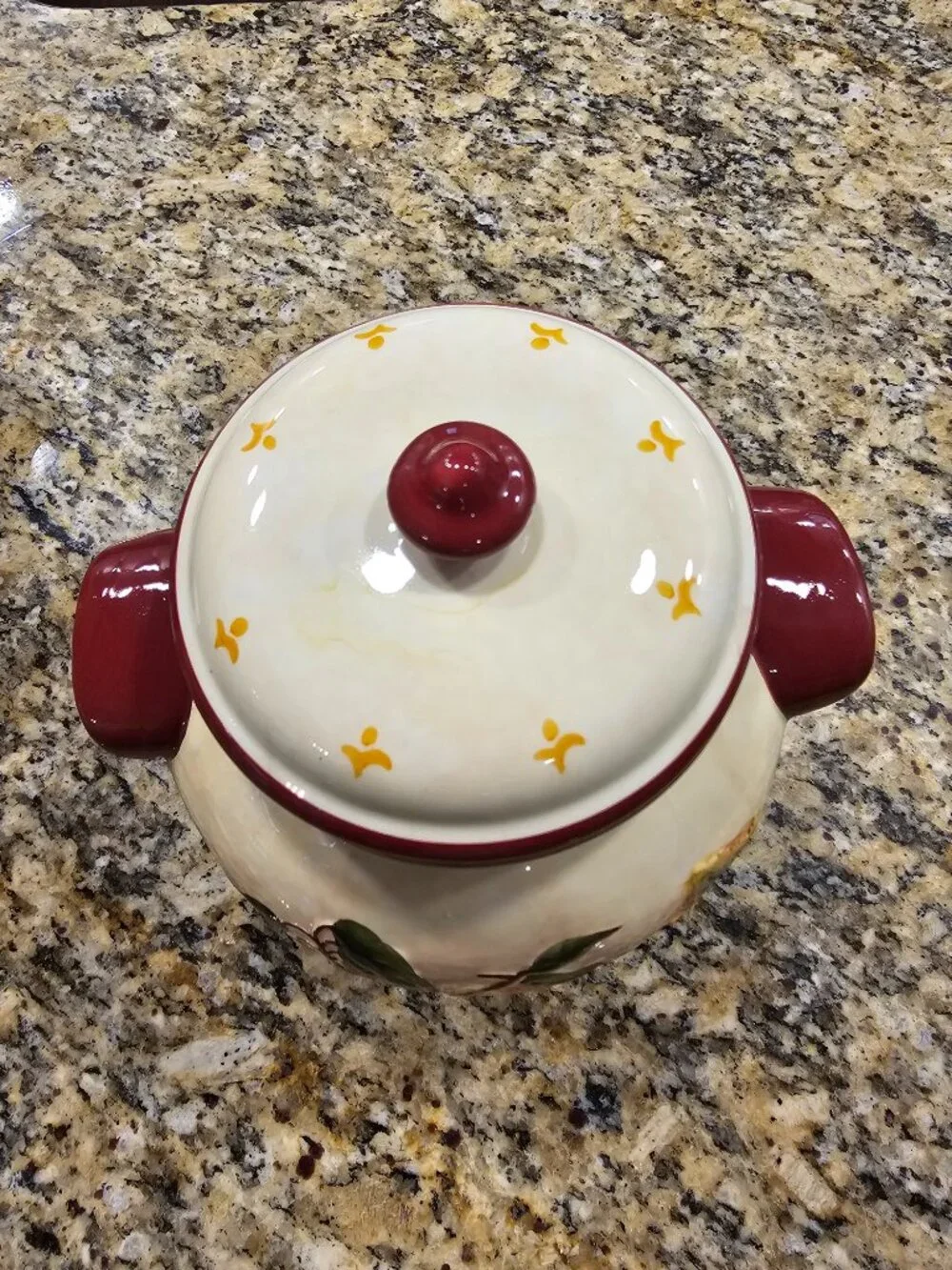 Hand Painted By Nonni Biscotti Vintage Ceramic Cookie Jar